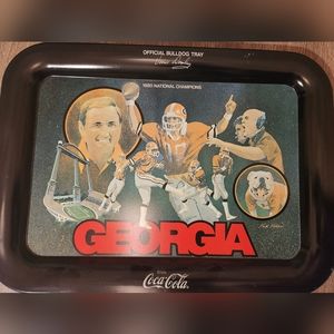 Georgia Bulldogs 1980 National Champion Bulldog Tray by Coca Cola